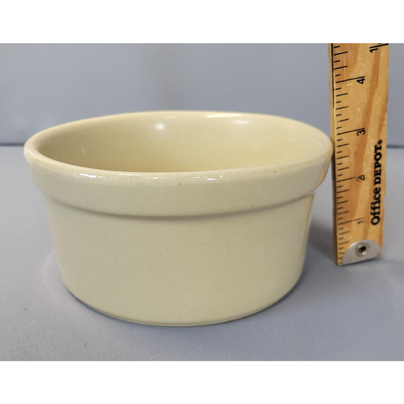 Robinson Ransbottom Pottery Stoneware Ramekin Custard Cup Beige Round Bowl Crock - Picture 7 of 9
